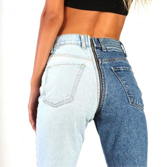 Revice Yin Yang Color-block Jeans - Picture 3 of 11